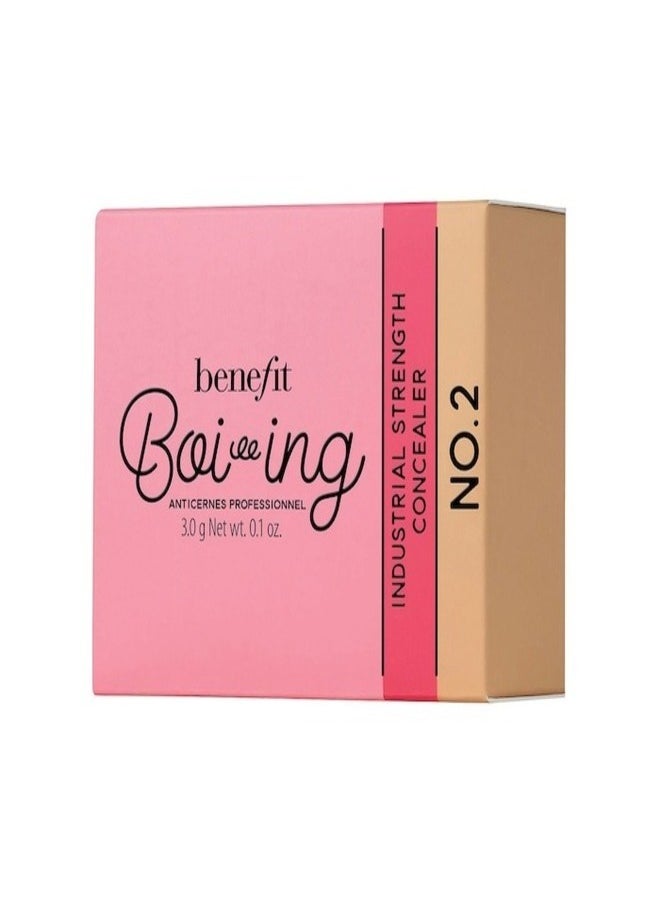 Benefit Boi-ing Industrial Strength Concealer 2 - light-medium 0.1 oz / 2.8 g – Full-Coverage Matte Concealer