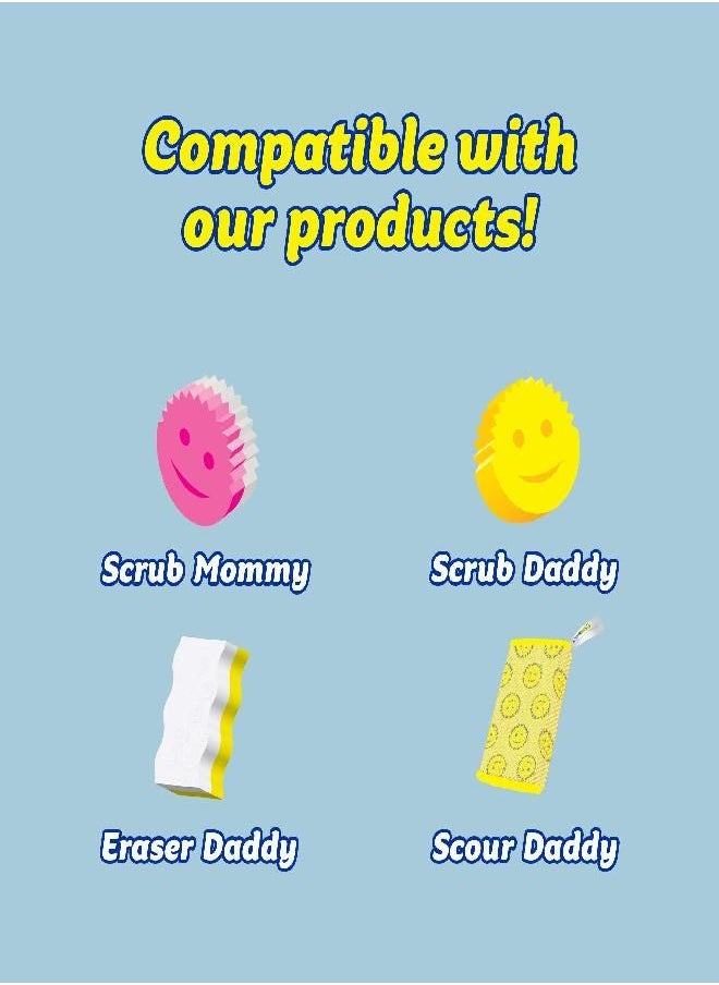 Scrub Daddy, Sponge Caddy - Universal Self Draining Sponge Holder with Convenient Storage, Dual Non-slip Suction Cups, Easy to Clean, Smart Storage, Keeps Counters Clean, Dishwasher Safe, 1pk