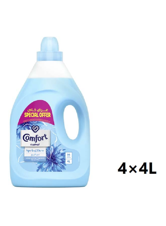 Fabric Softener Spring Dew 4L Pack of 4