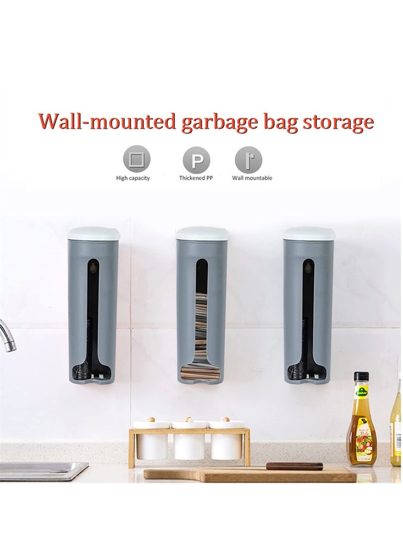 Plastic Bag Holder, 2 Pcs Wall Mount Plastic Bag Organizer, Durable Plastic Grocery Bag Saver, Trash Bag Dispenser Under The Sink, Grocery Shopping Bags Saver For Kitchen Cabinet Door