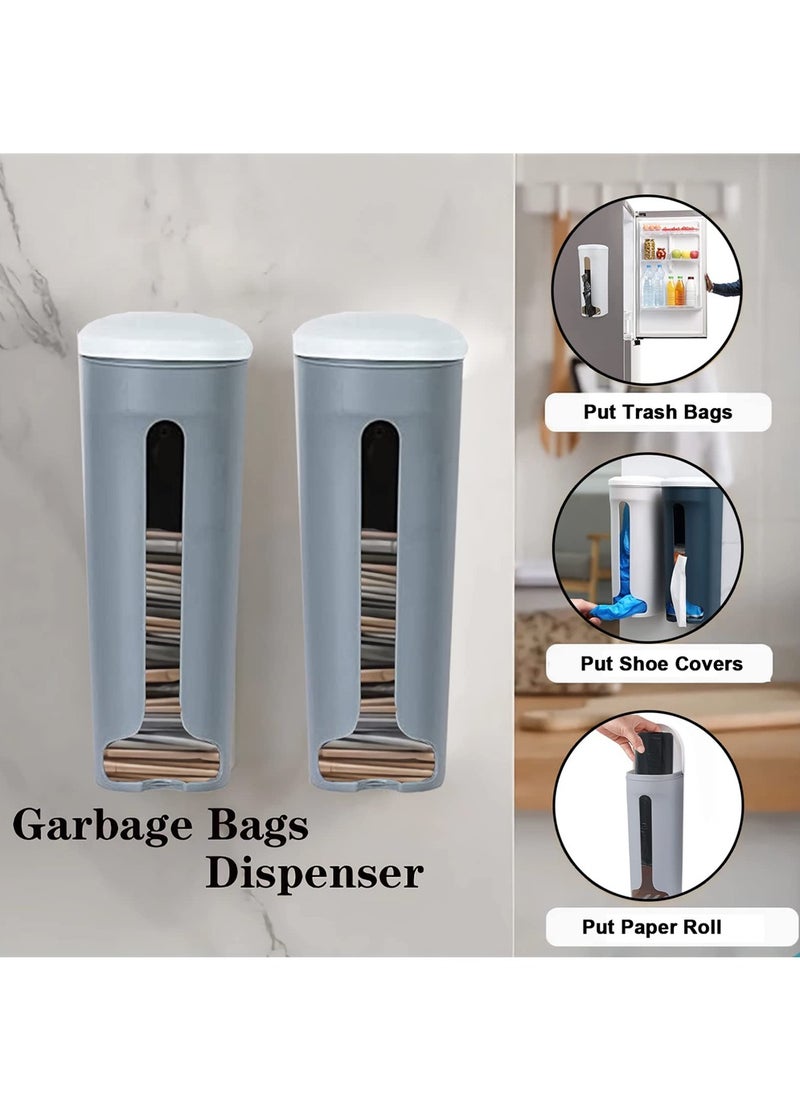 Plastic Bag Holder, 2 Pcs Wall Mount Plastic Bag Organizer, Durable Plastic Grocery Bag Saver, Trash Bag Dispenser Under The Sink, Grocery Shopping Bags Saver For Kitchen Cabinet Door