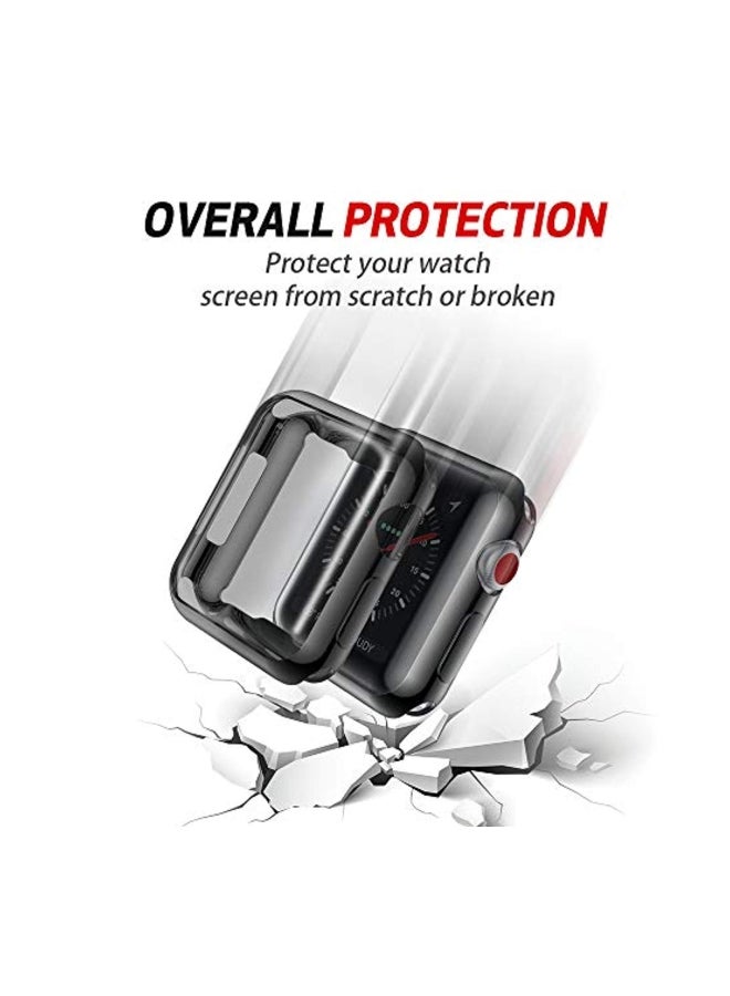 Protective Case Cover With Screen Protector For Apple Watch 4 Series 44mm Black