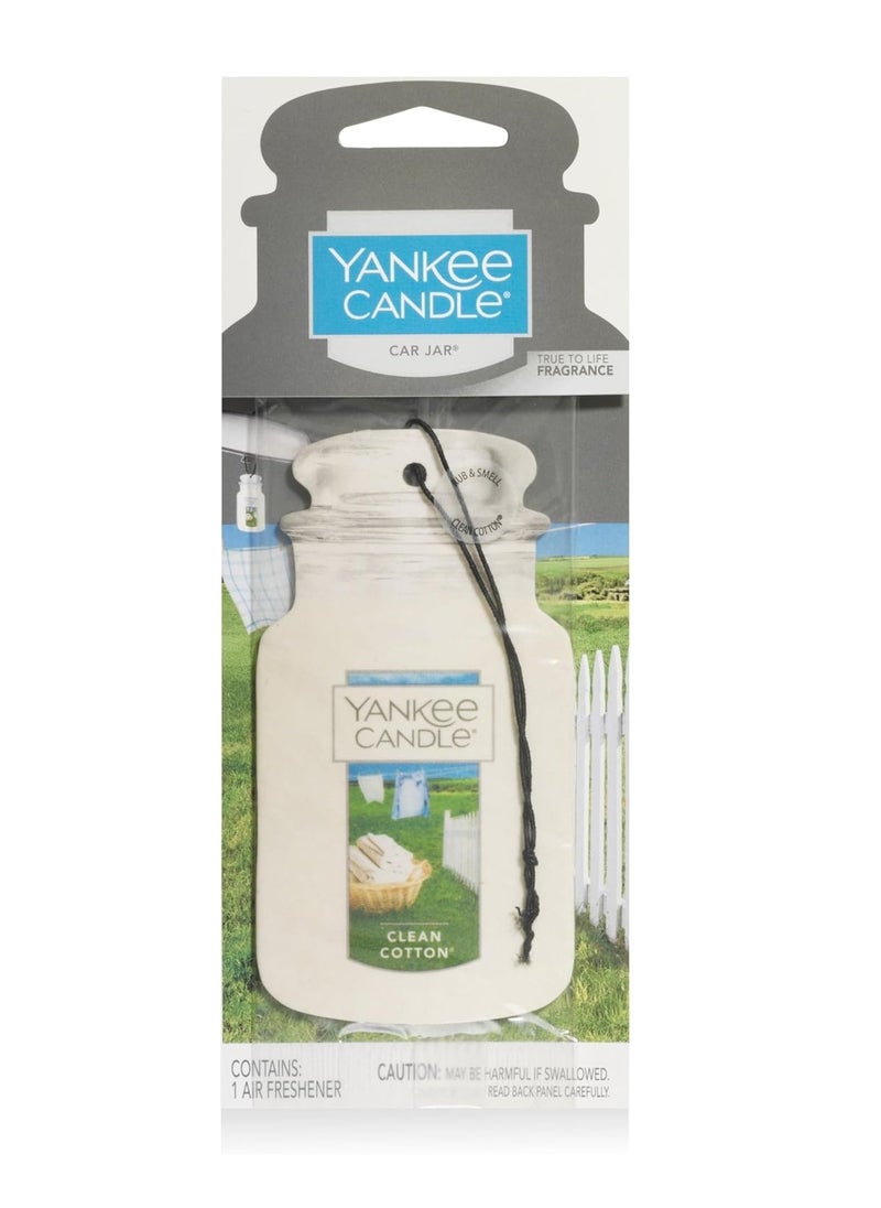 Candle Car Jar Scented Air Freshener Clean Cotton 3 Count