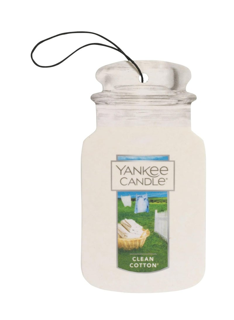 Candle Car Jar Scented Air Freshener Clean Cotton 3 Count