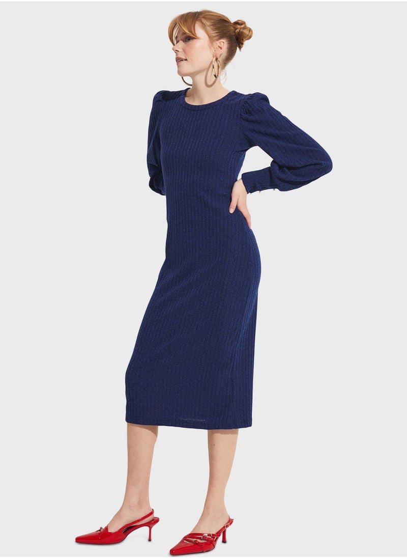 Ribbed Knitted Dress