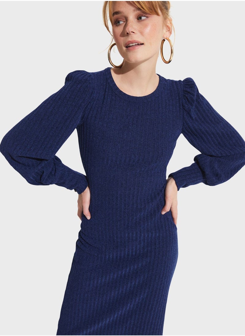 Ribbed Knitted Dress