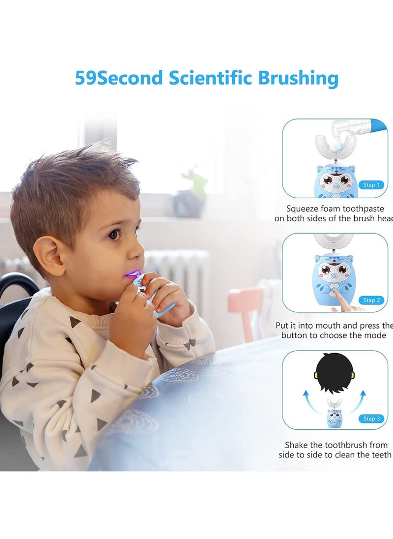 Kids Toothbrush Electric, U Shaped Ultrasonic Automatic Toothbrush