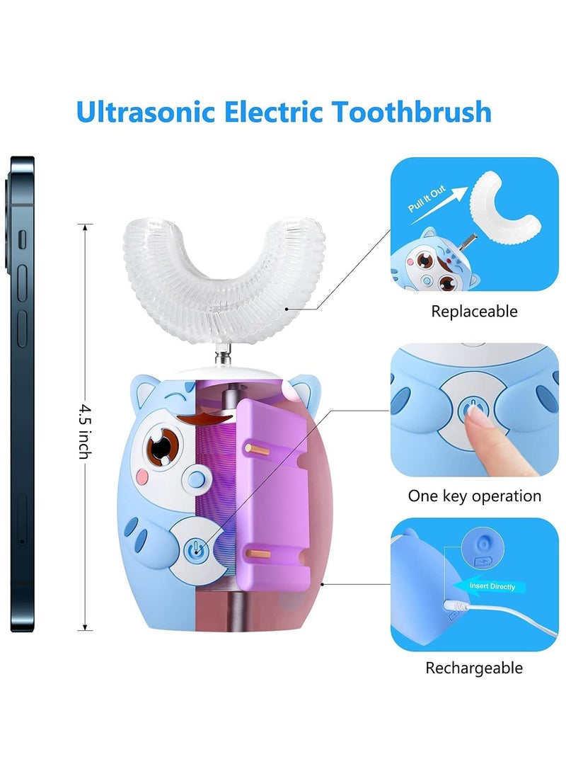 Kids Toothbrush Electric, U Shaped Ultrasonic Automatic Toothbrush