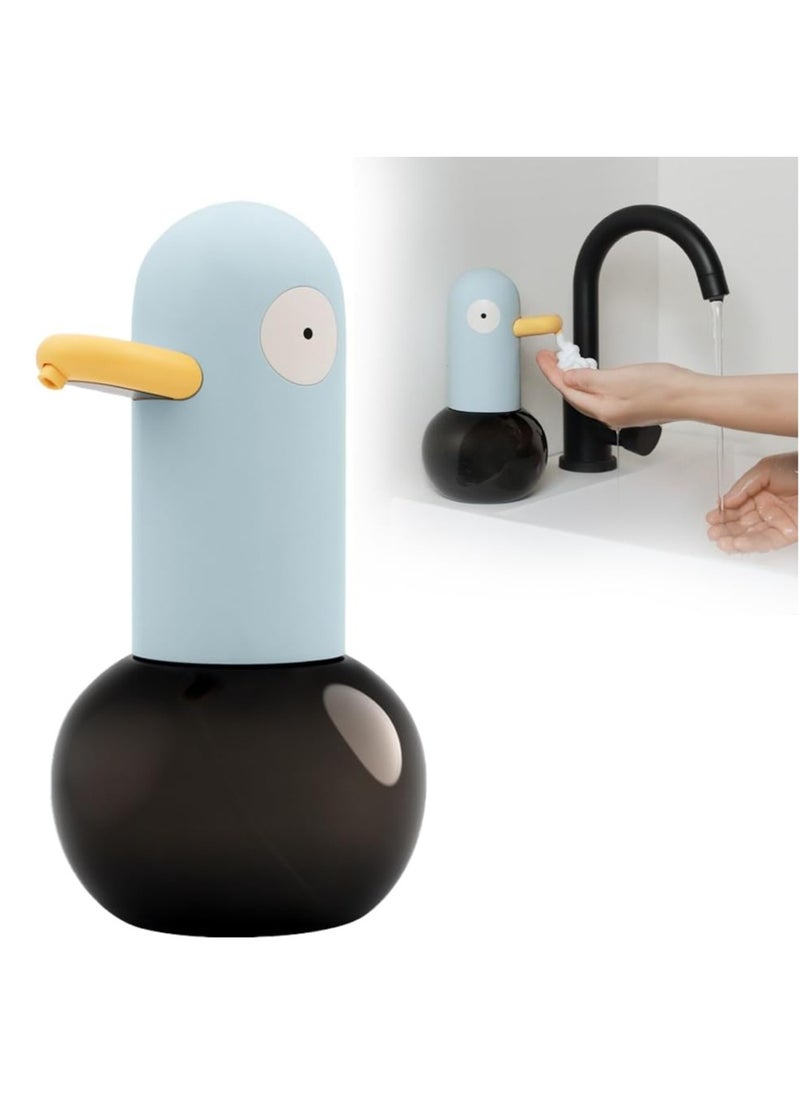 Touchless Soap Dispenser Cartoon Duck Shape Hand Soap Dispenser with 2 Adjustable & IPX4 Waterproof, 400ml Rechargeable Soap Dispenser