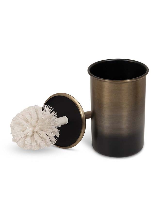 Nova Toilet Brush Holder, Dark Brown & Black - 11.5x36 cm