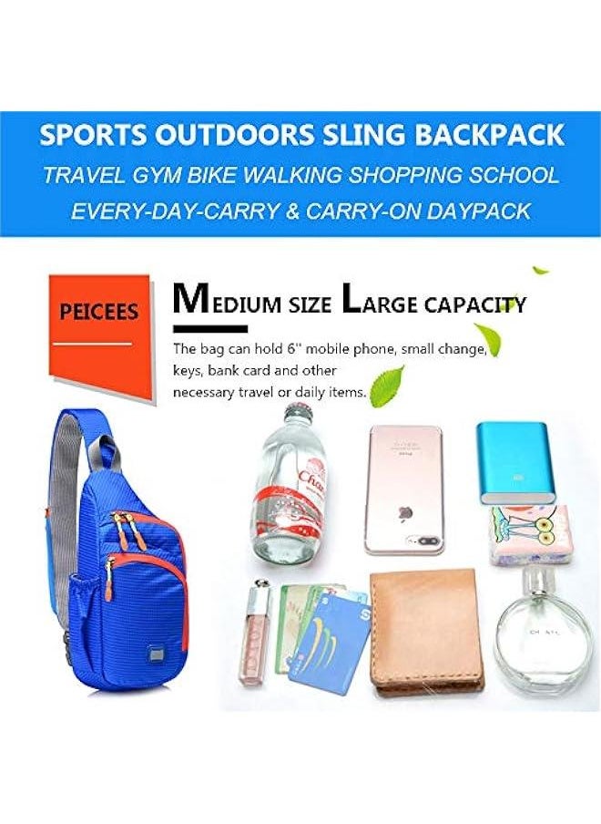 Small Sling Backpack Waterproof Uni Shoulder Bag Chest Crossbody Daypack