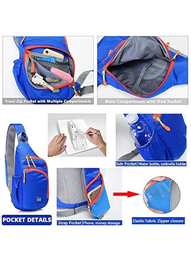 Small Sling Backpack Waterproof Uni Shoulder Bag Chest Crossbody Daypack