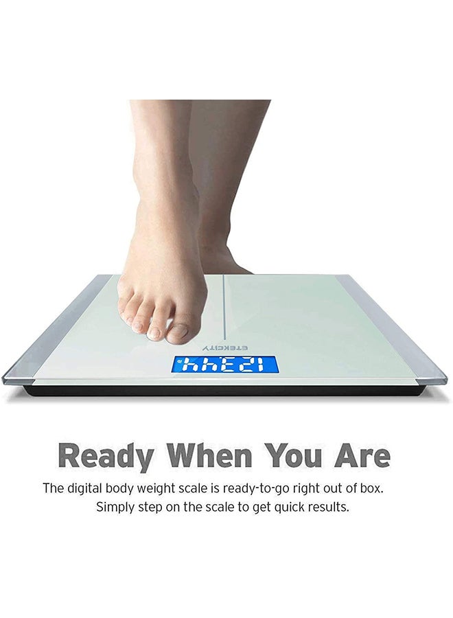 Digital Body Weight  Scale White 12x0.87x12inch