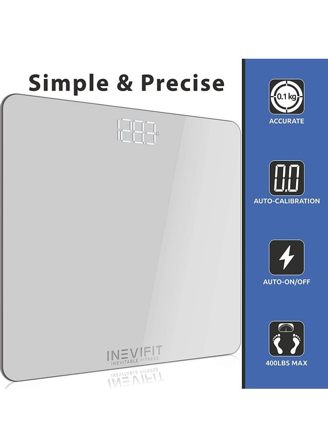 Digital Weighing Scale White 11x11x0.8inch