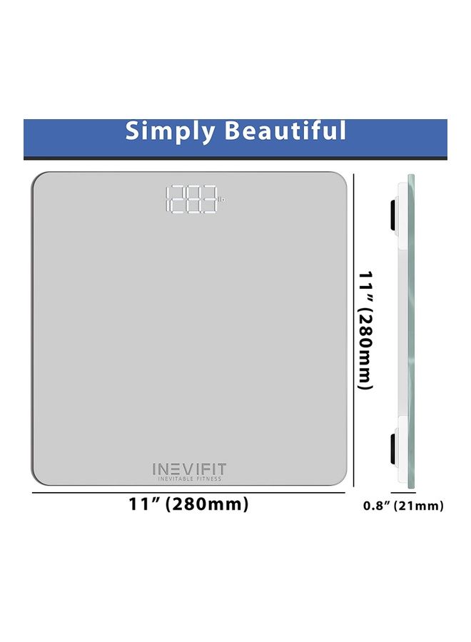 Digital Weighing Scale White 11x11x0.8inch