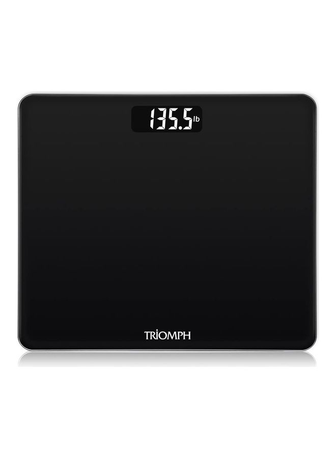 Digital Weighing Scale Black 11.8x10.2x0.7inch