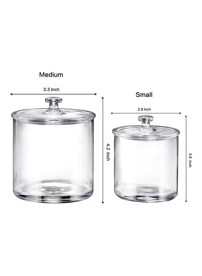 3-Piece Apothecary Jars Clear 5.3 x 5 x 4.2inch