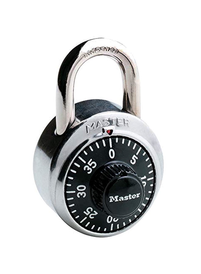 Combination Padlock Black 5.6x3.5x1.6inch