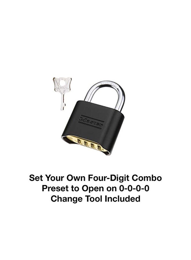 Set Your Own Combination Padlock Black 6.6x1.2x3.5inch