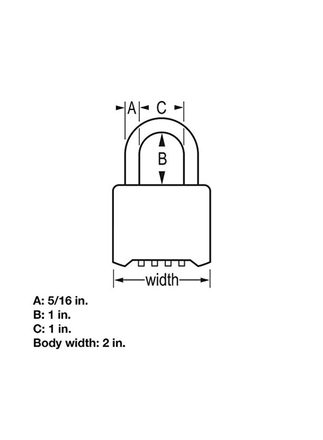 Set Your Own Combination Padlock Black 6.6x1.2x3.5inch