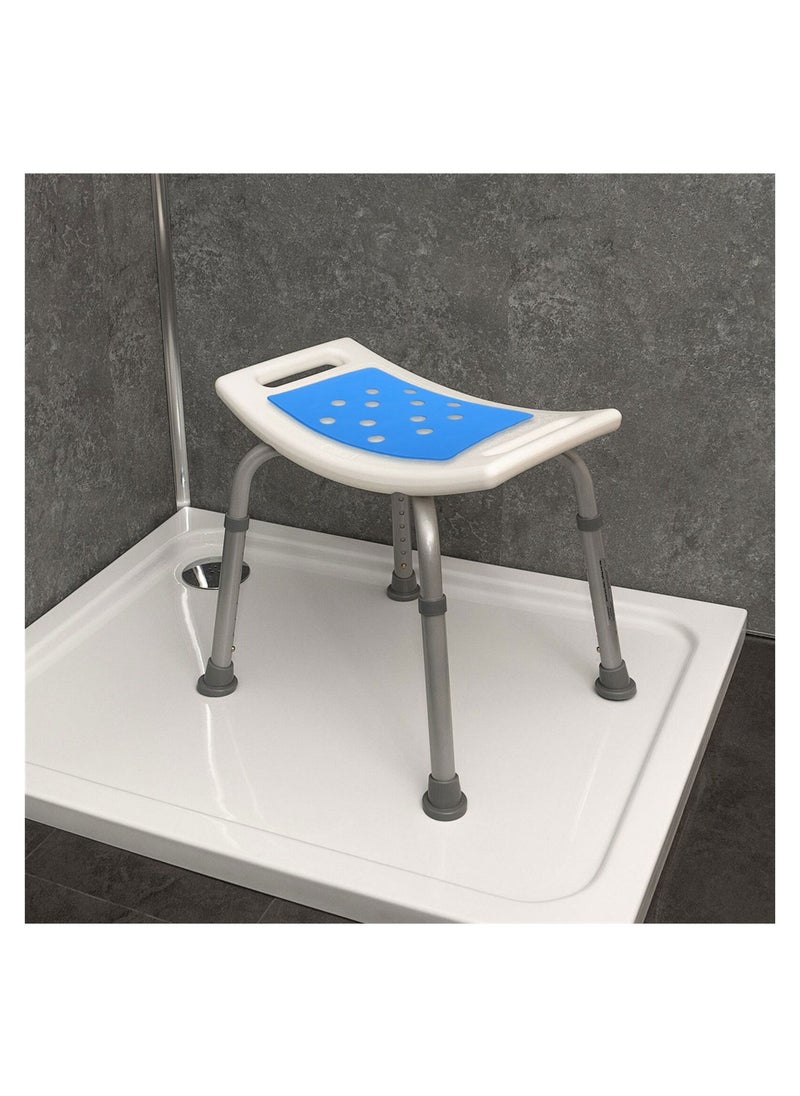 Bathroom Non Skid Shower Mat, Shower Stool Cushion Non Slip Soft Pad with Holes for Shower Chair Bath Seat, Bathroom Shower Chair Cushion, Waterproof, Soft Pad Cover Bath Stool for Elderly