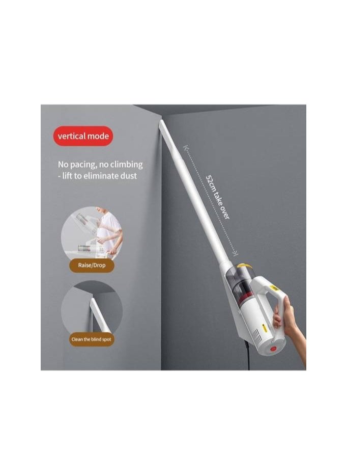 Deerma DX888 3-in-1 Portable Vacuum Cleaner With 18000Pa Strong Suction & 500ml Dust Bag Handheld Vacuum - White