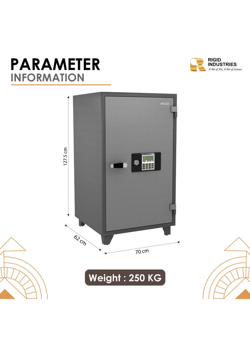 Fire Resistant Steel Safe with Digital & Key Lock, 250Kg