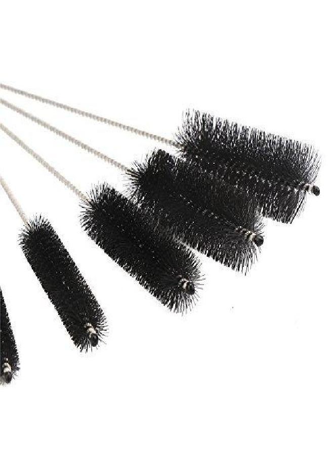 DECORA 10 Pieces Nylon Cleaning Bottle Brush Pipe Cleaning Brushes Tube Brushes Tube Bottle Straw Washing Cleaner Bristle Kit Tool Black