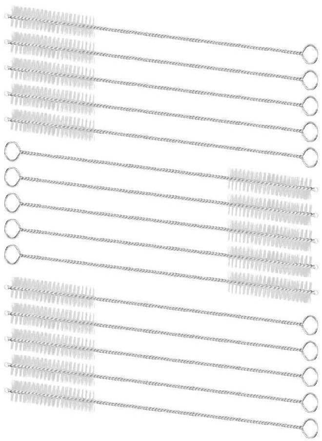 GFDesign Drinking Straw Cleaning Brushes Set Pipe Tube Cleaner Nylon Bristles Stainless Steel Handle - 8