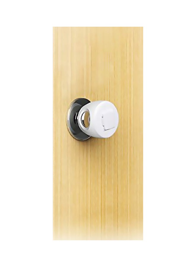 4-Piece Door Knob Safety Cover Set White 2.6x2.6x2.36inch