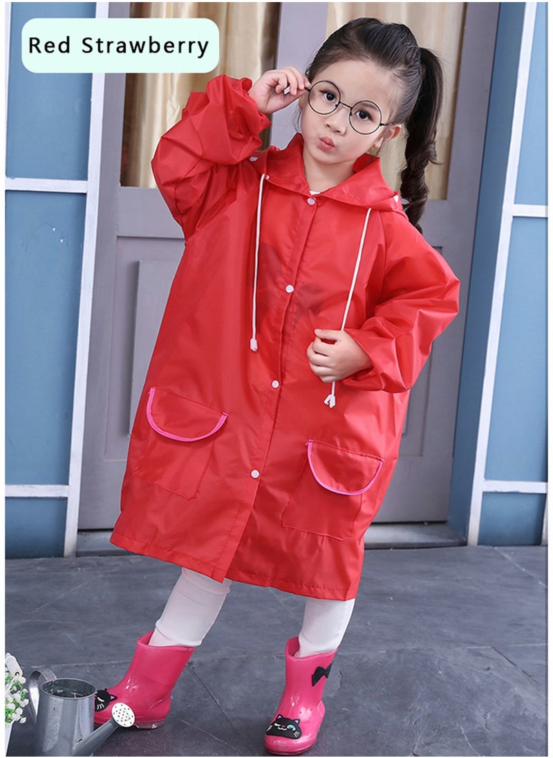 Children's raincoats, Cartoon Kids Rain Jacket, Boys Girls Hooded Rain Poncho Outdoors Kids Transparent Raincoat Student Rain Suit Waterproof Durable Windbreaker