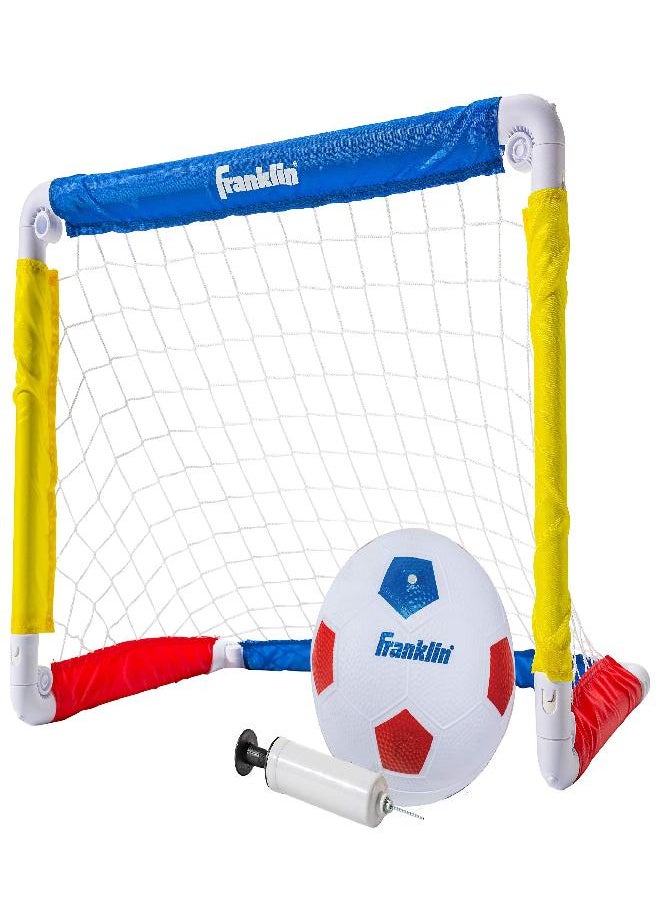 Franklin Sports Kids Mini Soccer Goal Sets - Backyard + Indoor Mini Net and Ball Set with Pump - Portable Folding Youth Soccer Goal Sets for Kids + Toddlers - 24