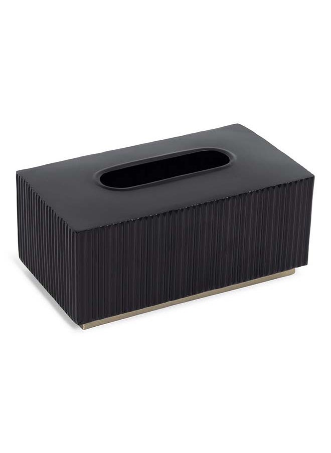 Prestige Tissue Box, Black & Gold - 26.5x14.5 cm