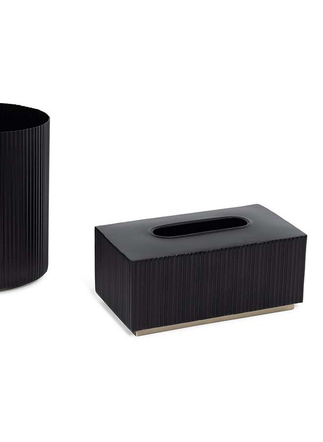 Prestige Tissue Box, Black & Gold - 26.5x14.5 cm