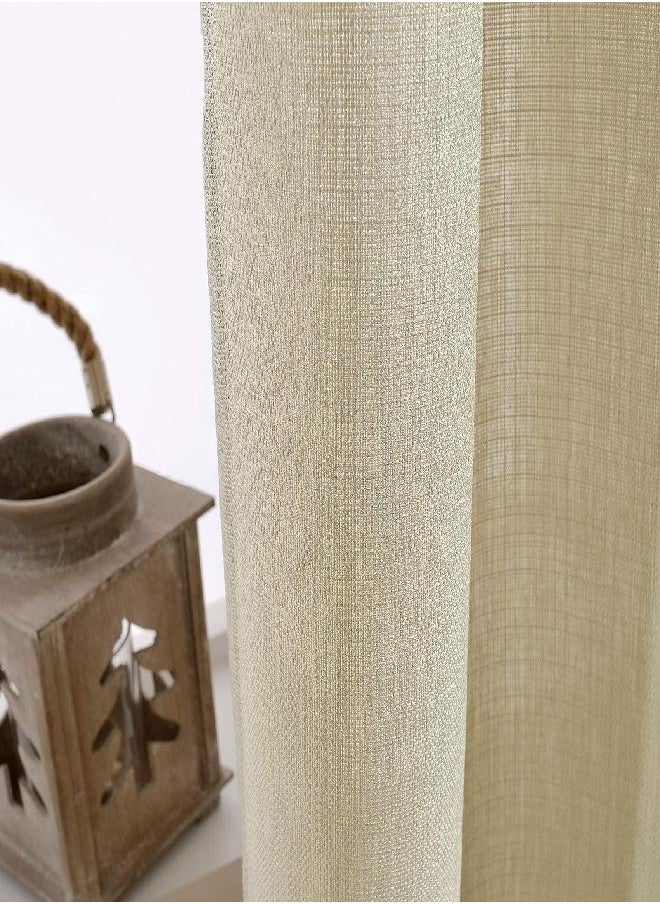 Lazzzy Semi Sheer Kitchen Curtains 36 Inch Length Linen Textured Tier Curtains Farmhouse Cafe Curtains Light Filtering Drapes Nursery Window Curtain Set for Living Room Bathroom Grommet 2 Panels Beige