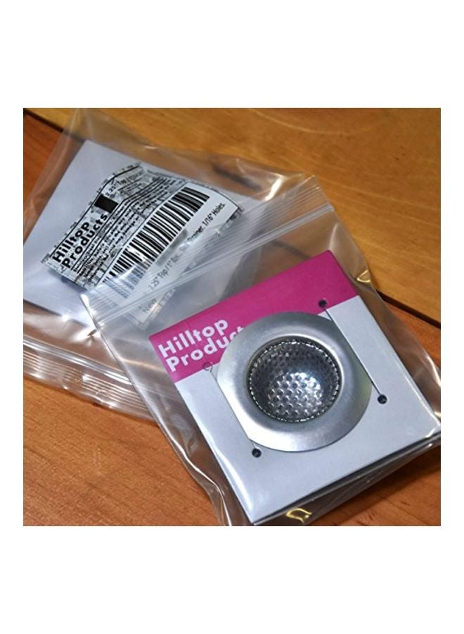 2-Piece Bathroom Sink Strainer Silver 2.2x2.2x0.8inch