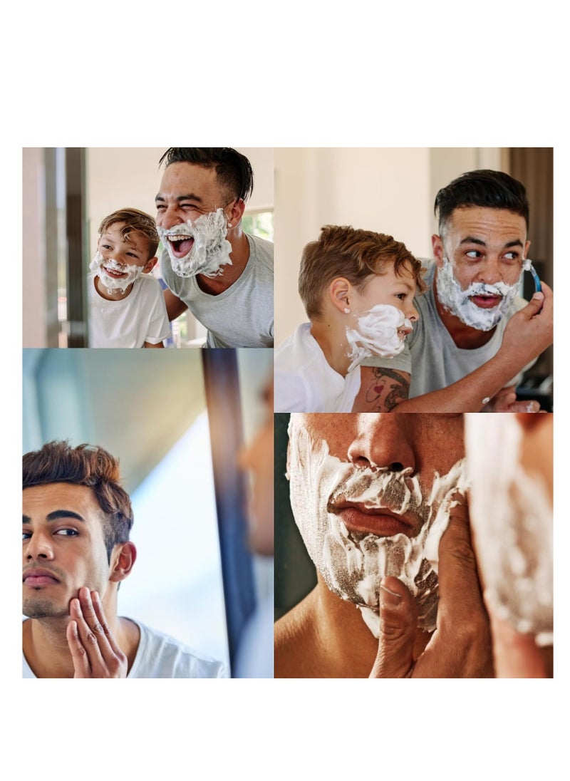 Razor Blades Refills for Mach 3, Manual Turbo Mens Razor Blade 3 Layers Refills, Hair Removal Device Blades for Men, Designed for Sensitive Skin-Use with Shaving Cream for Shaving 8Pcs