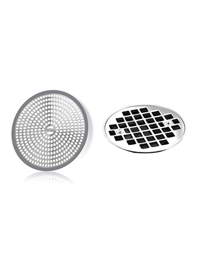 Stainless Steel Strainer Silver 4.8 x 4.8 x 0.4inch