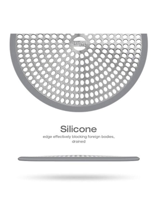Stainless Steel Strainer Silver 4.8 x 4.8 x 0.4inch
