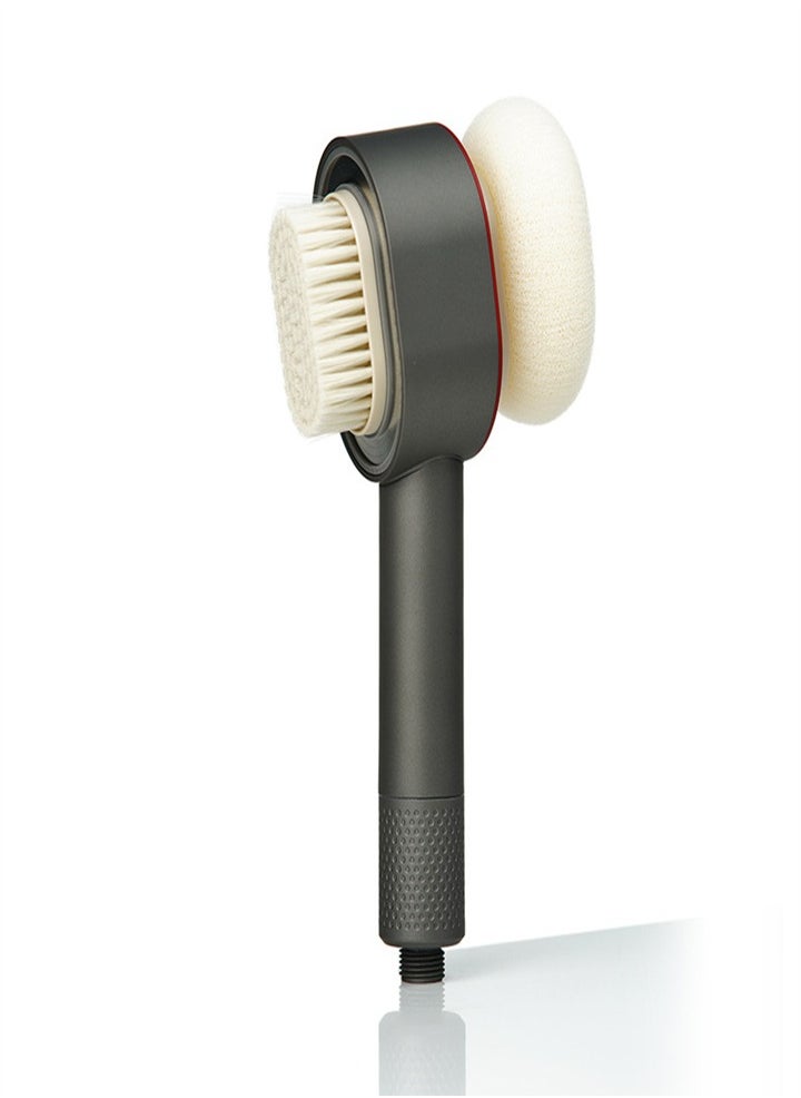 Handheld filter shower head removes chlorine, suitable for spa experience, dry skin and hair care, with two brush heads