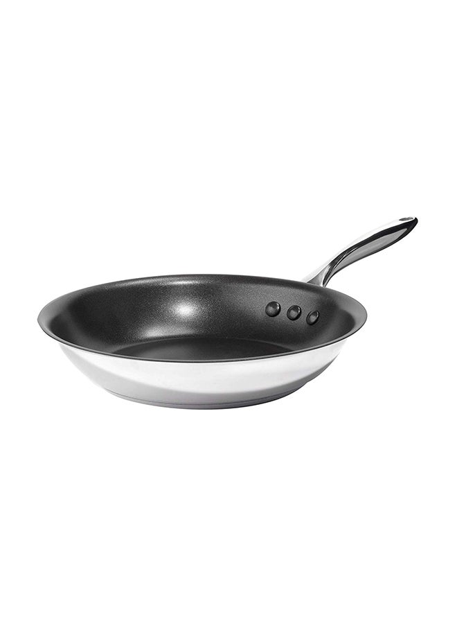 Stainless Steel Non-Stick Coating Skillet Silver 12inch