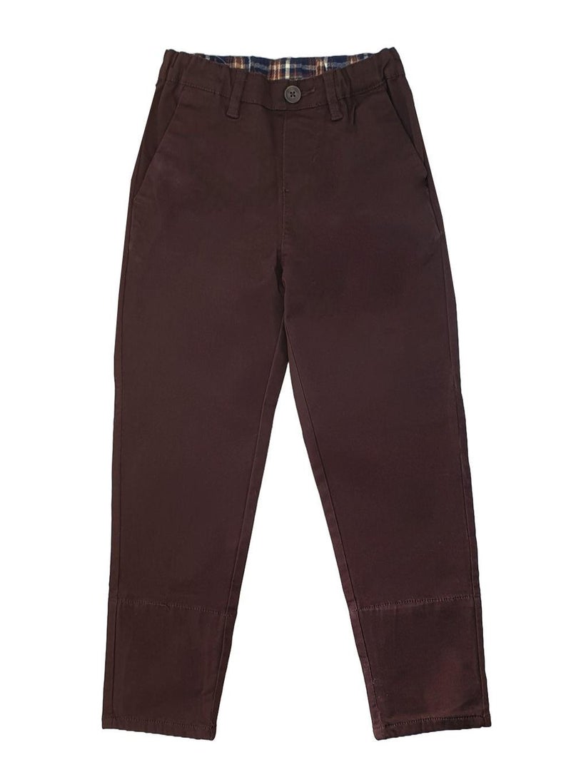 Junior Twill Stretch Mid Rise Regular Tapered Fit Elastic Waist Pants