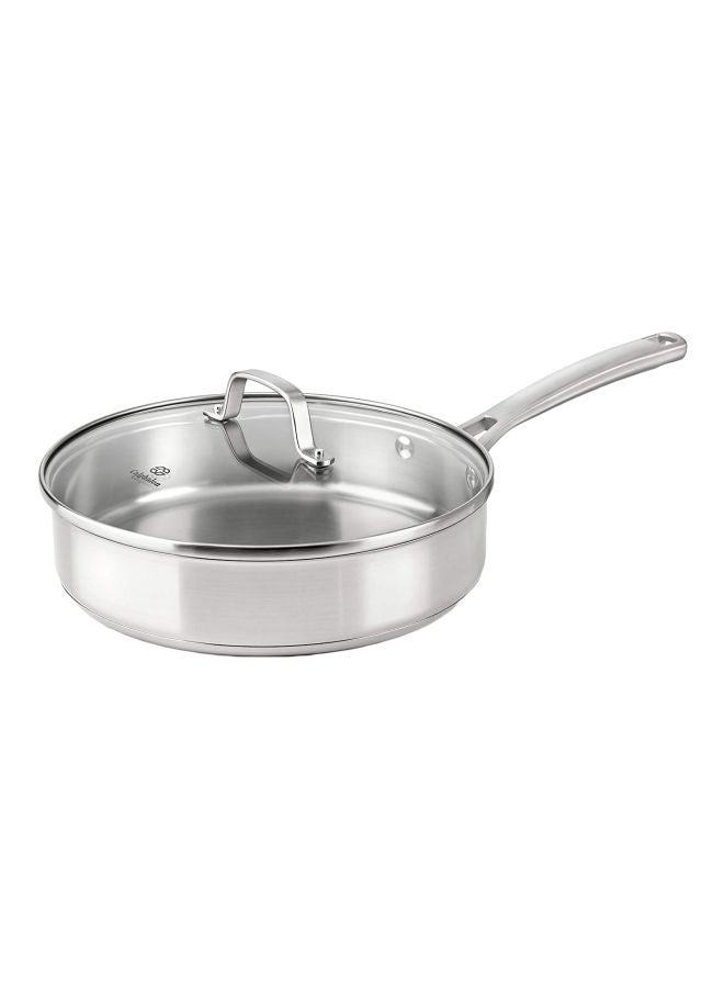 Classic Stainless Steel Lidded Sauté Pan Silver