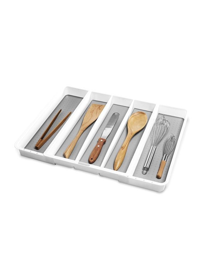 Expandable Utensil Tray Silver 16.1x21.3x2.1inch