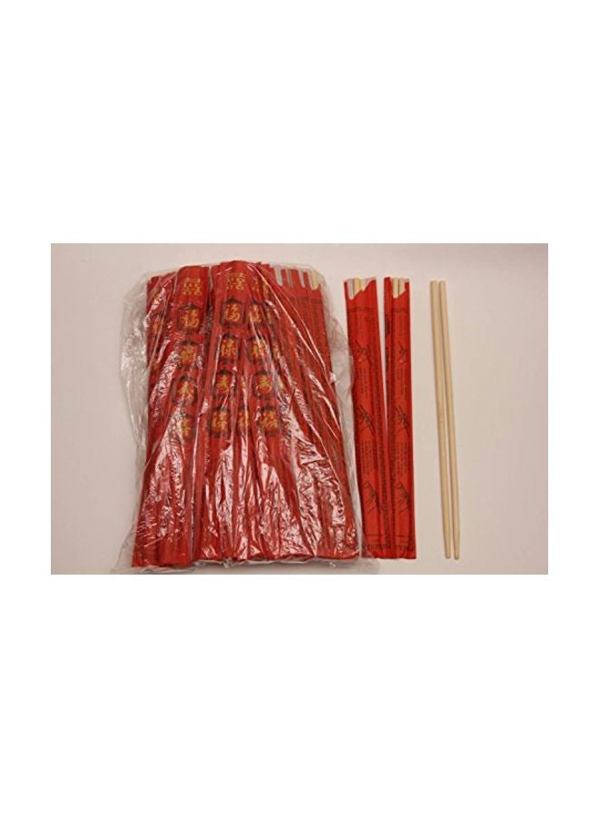 200-Piece Disposable Bamboo Chopsticks Beige 9.7inch