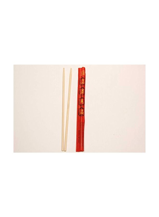 200-Piece Disposable Bamboo Chopsticks Beige 9.7inch