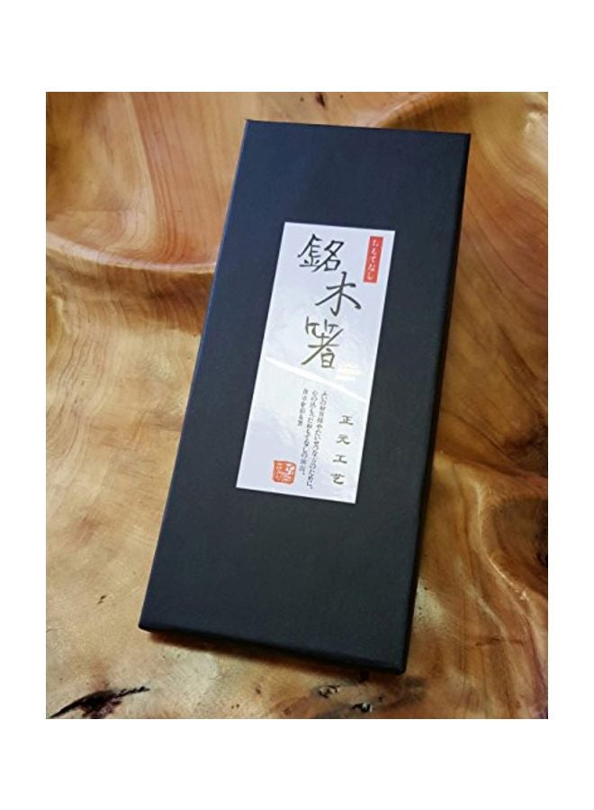 10-Piece Twist Bamboo Chopstick Set Brown 9inch