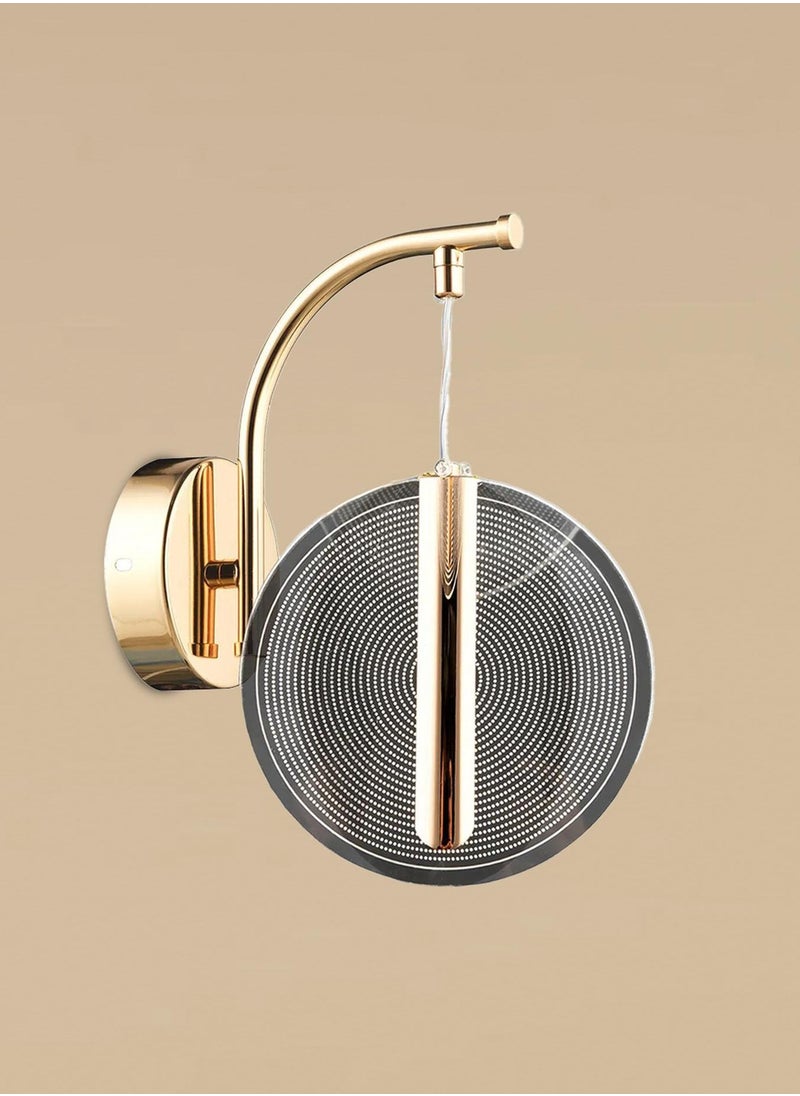 Waltz Wall Sconce - Gold, 26x30 cm, Stylish Metal Design