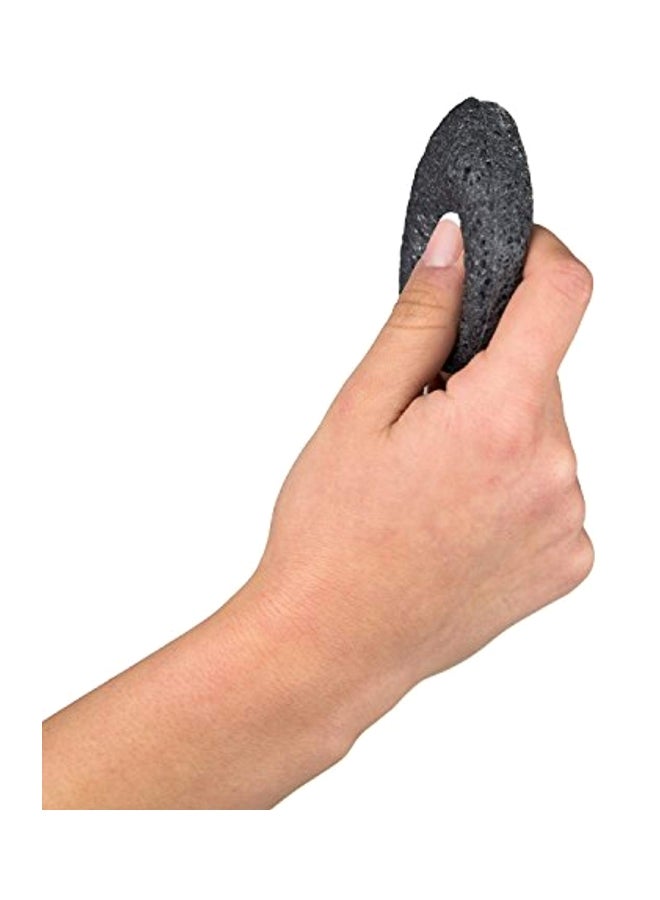 Natural Facial Konjac Sponge With Activated Bamboo Charcoal Black