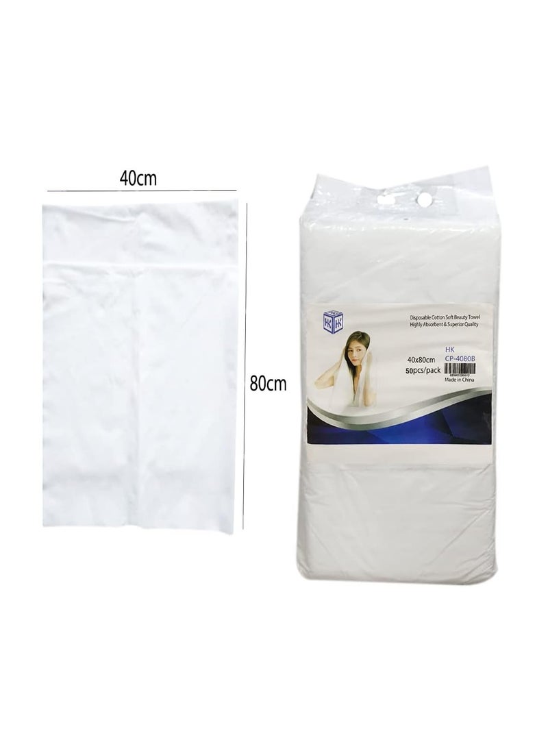 Disposable Cotton Soft Beauty Towel 50 Pcs 60X110 Cm